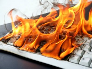 keyboard on fire keyboard on fire creating a health risk